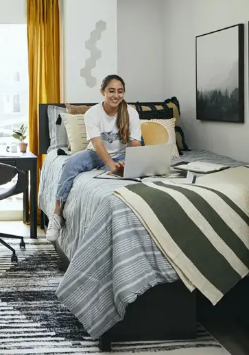 young woman studying